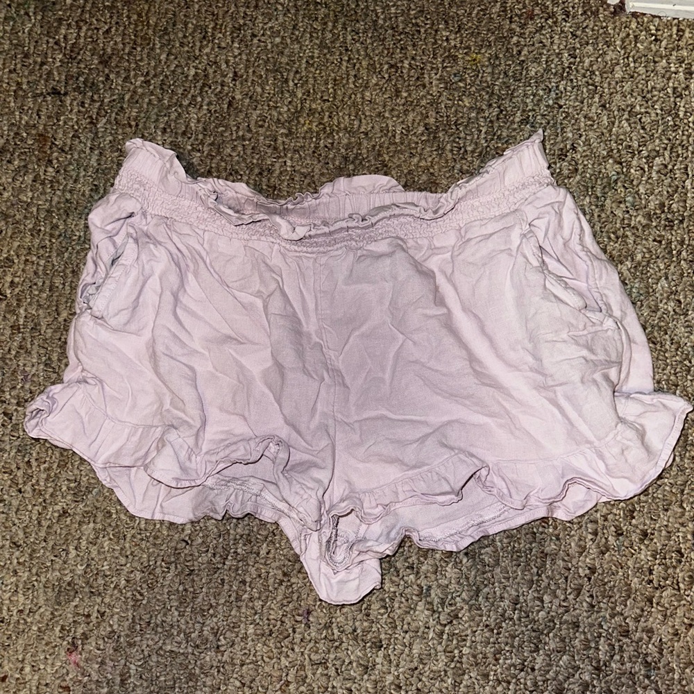 Purple Ruffle shorts